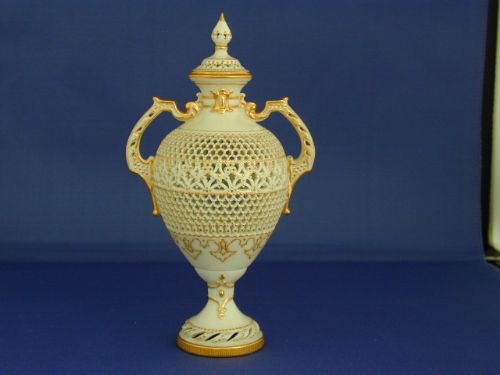 royal worcester vase and cover by george owen