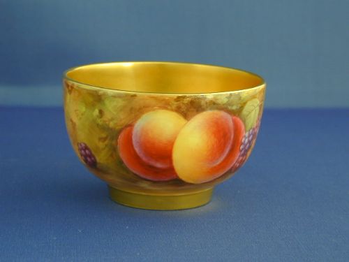 royal worcester fruit painted sugar bowl