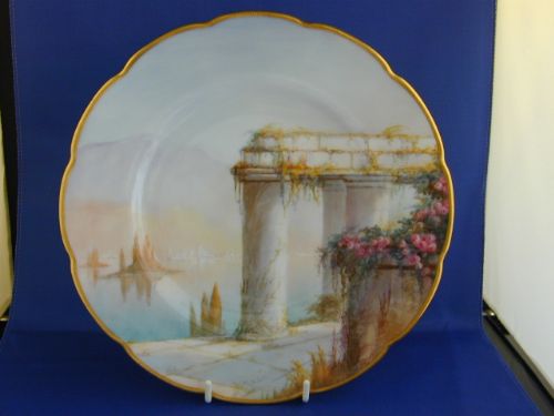 royal worcester pair of cabinet plates italian scenes by sedgley