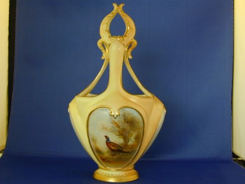 royal worcester artist signed pot pourri basket