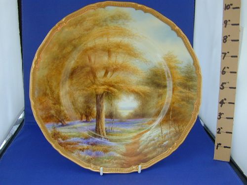 royal worcester cabinet plate bluebells kew gardens by raymond rushton