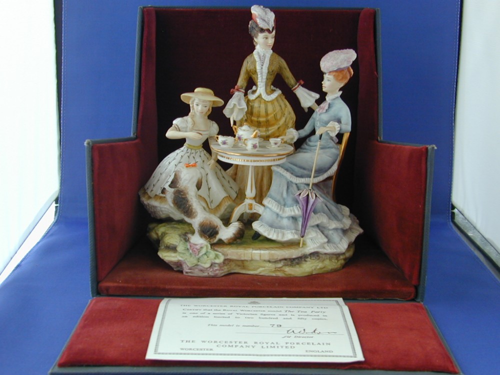 royal worcester victorian ladies series tea party