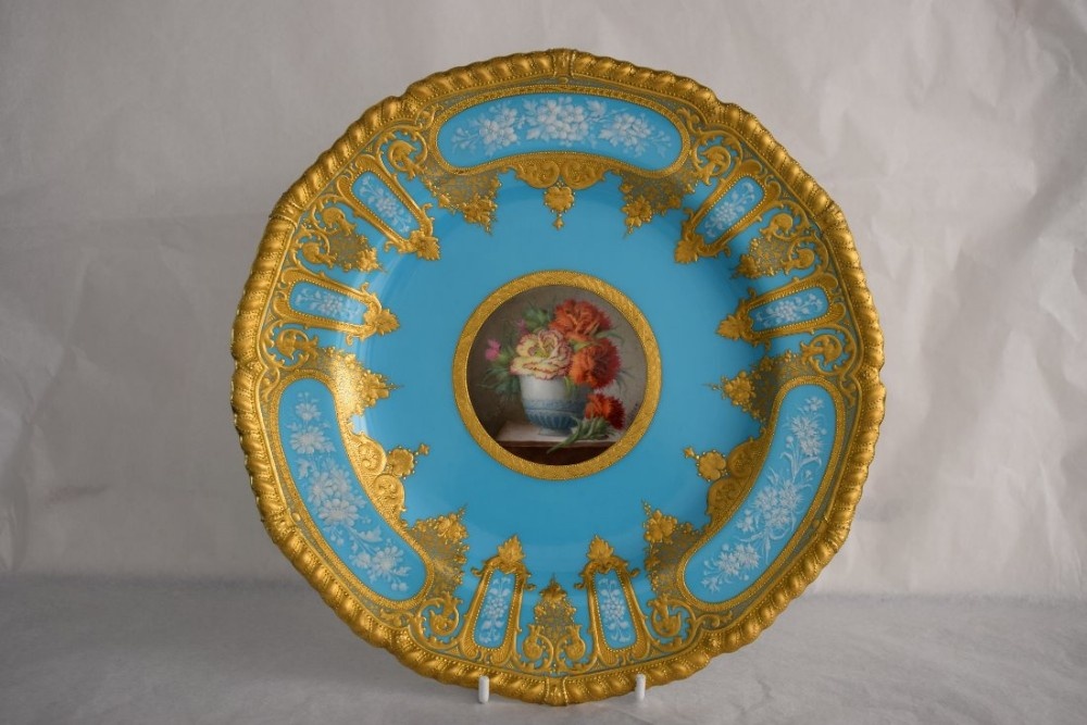 royal crown derby cabinet plate signed leroy