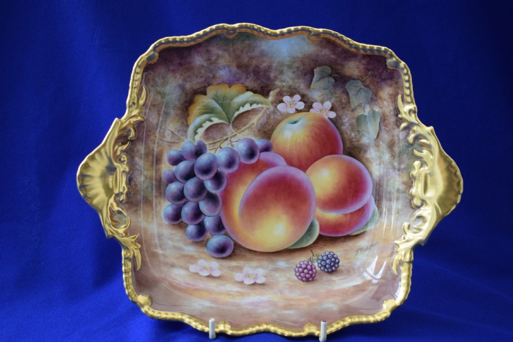 royal worcester painted fruit tudor tray by jason bowman
