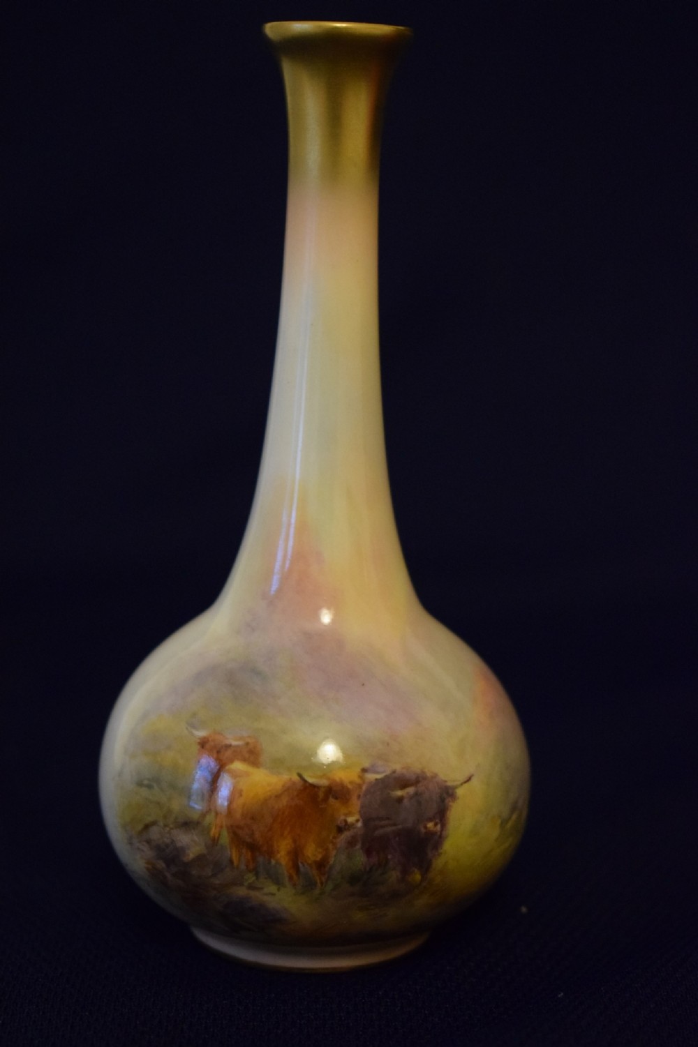 royal worcester vase signed h stinton