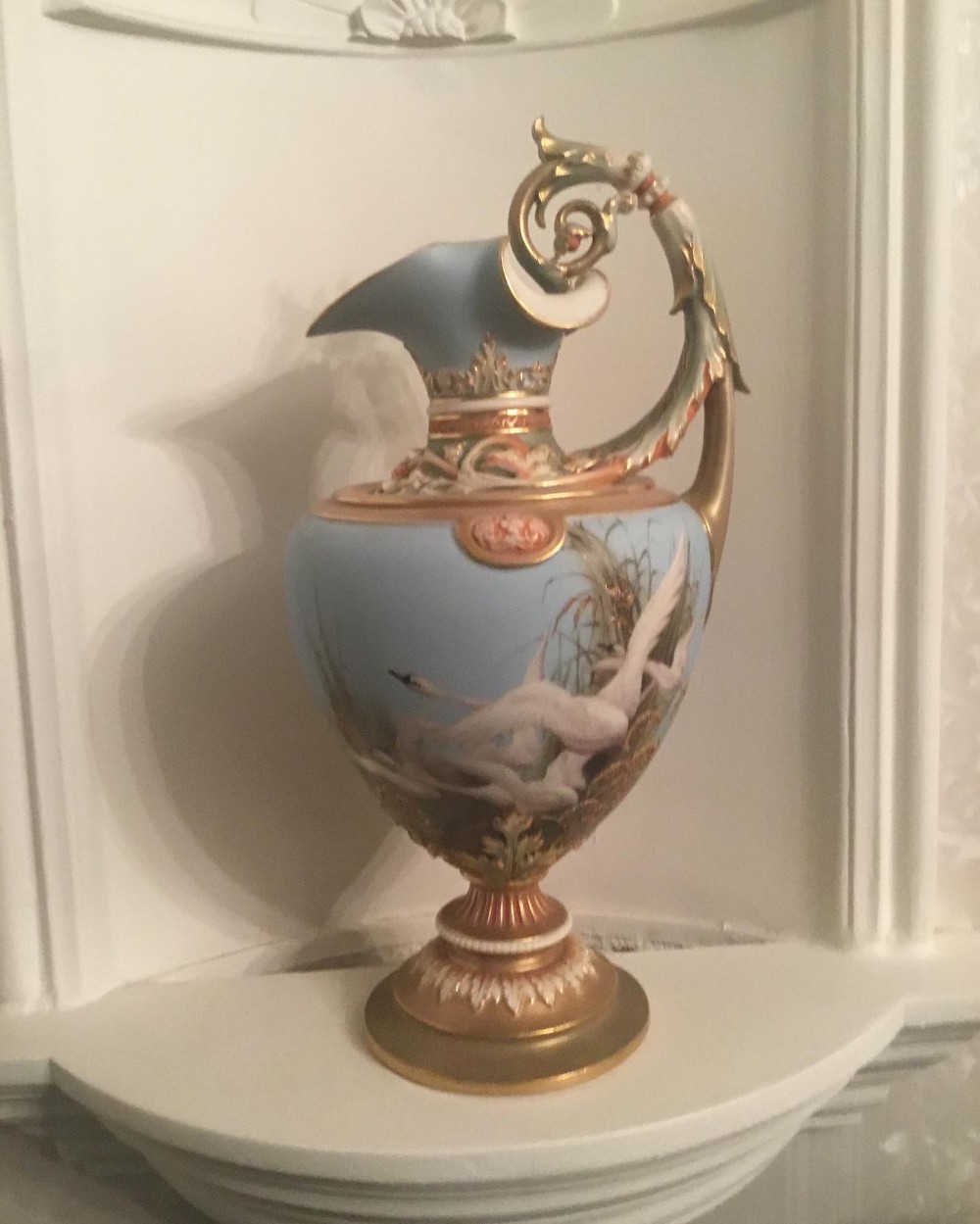 royal worcester ewer by charles baldwyn