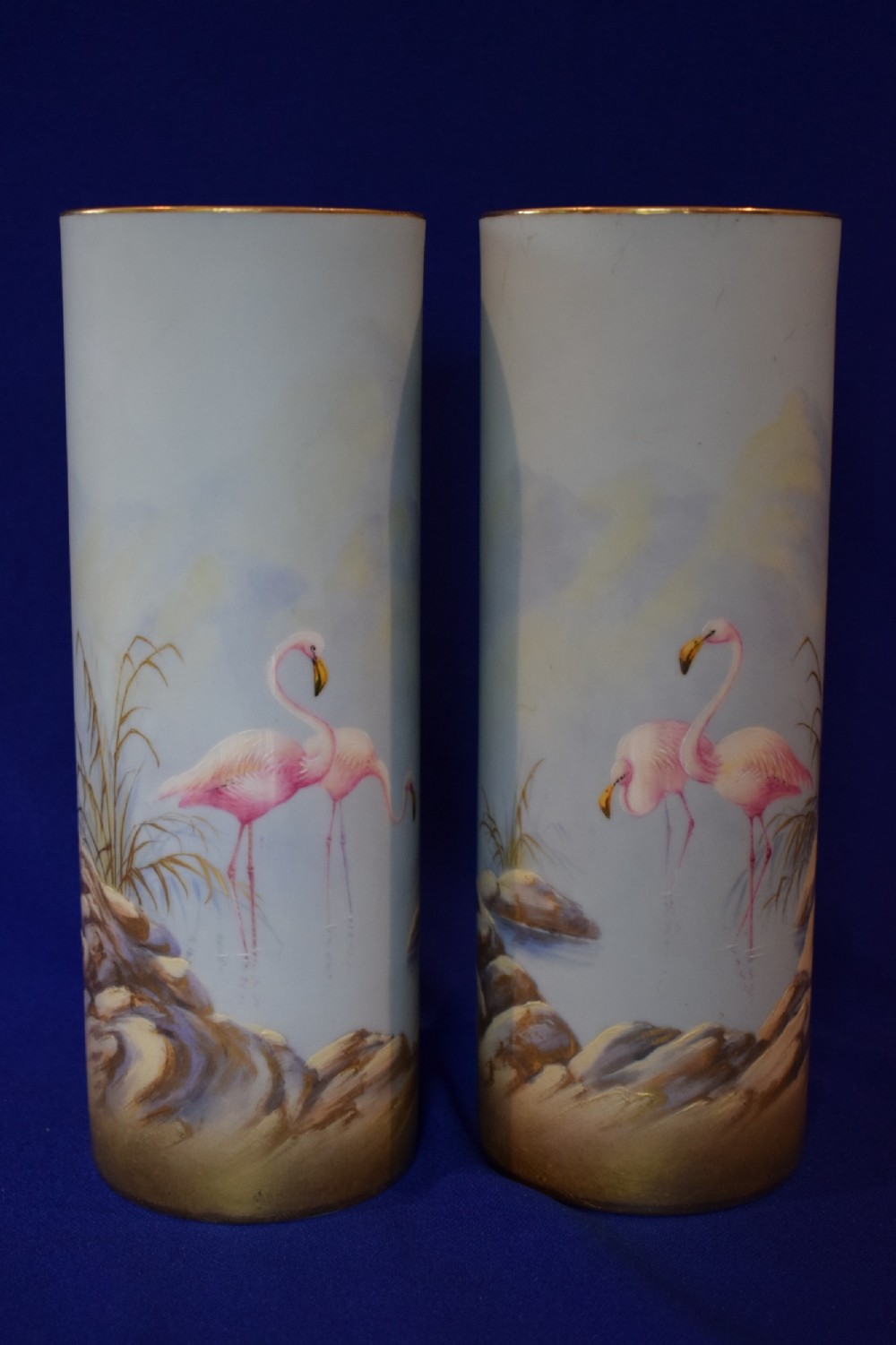royal worcester pairs of vases signed g johnson