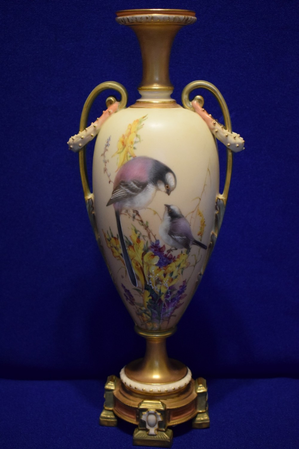 royal worcester vase by c baldwyn