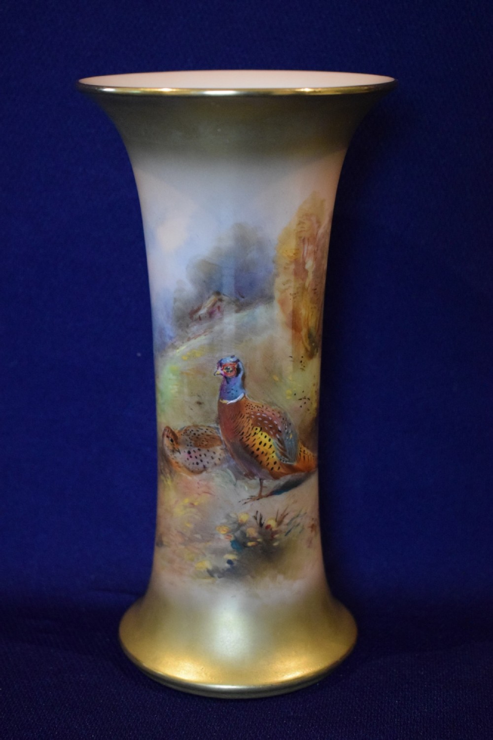 royal worcester hand painted vase signed jas stinton