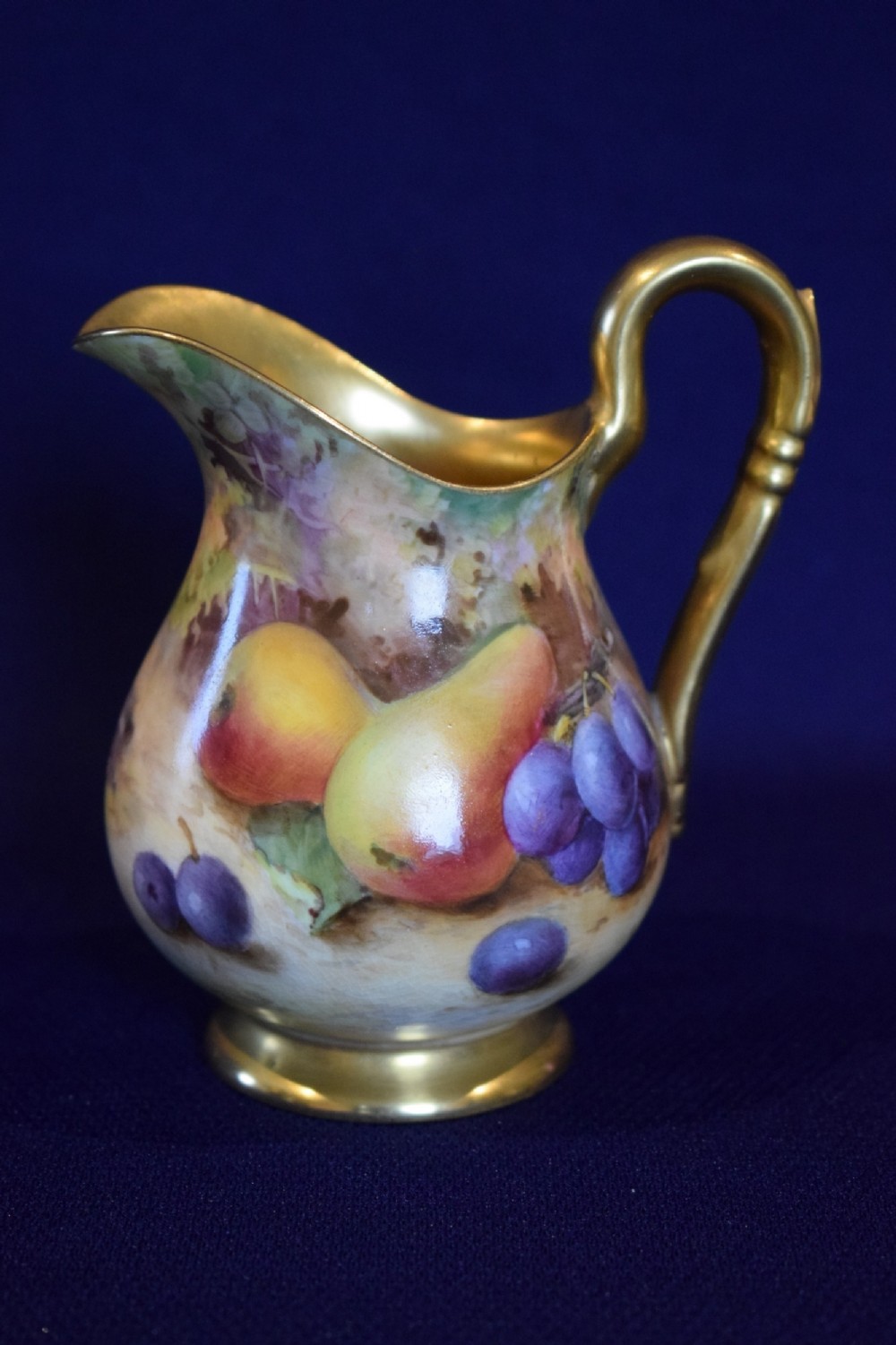 royal worcester paints fruit cream jug
