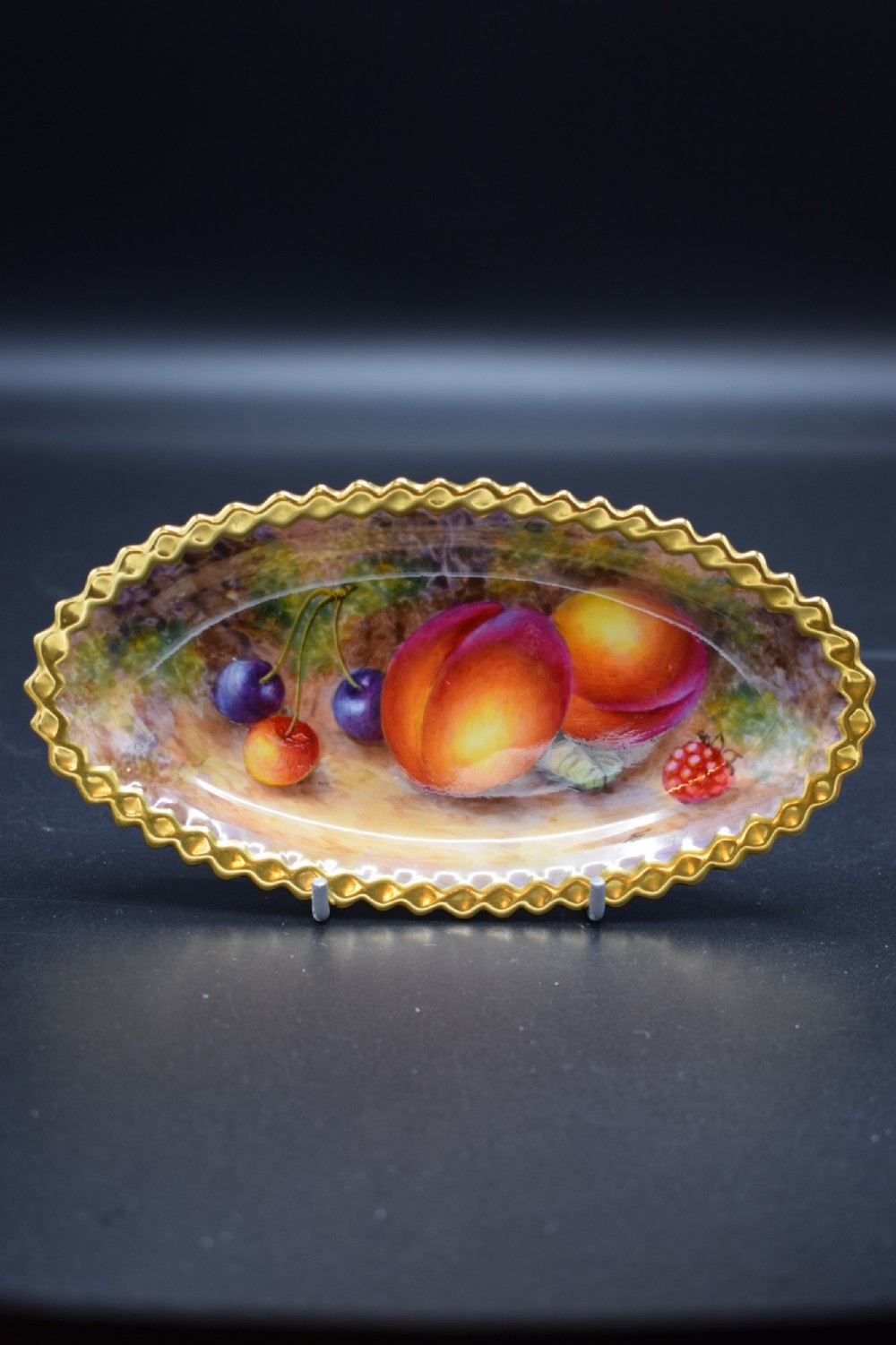 royal worcester bon bon dish signed freeman