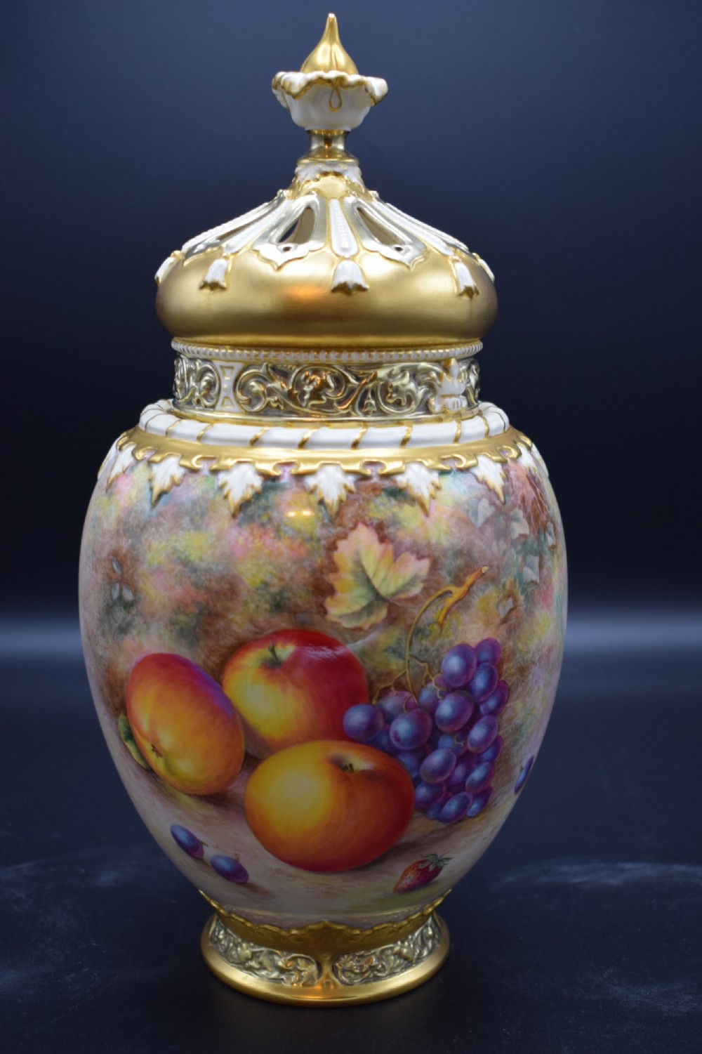 royal worcester crown top pot pourri signed ayrton