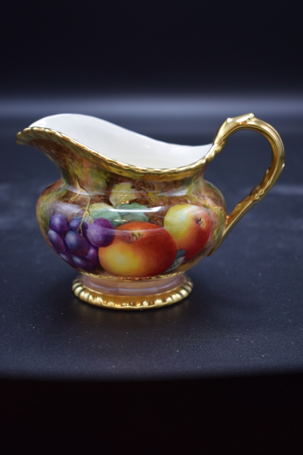 royal worcester rope edge cream jug signed freeman