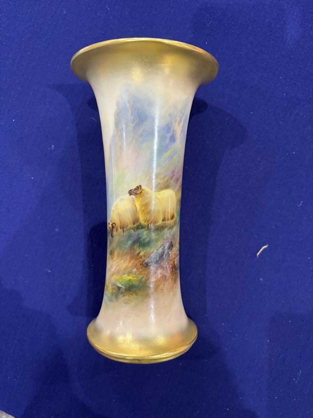 royal worcester spill vase signed h davis